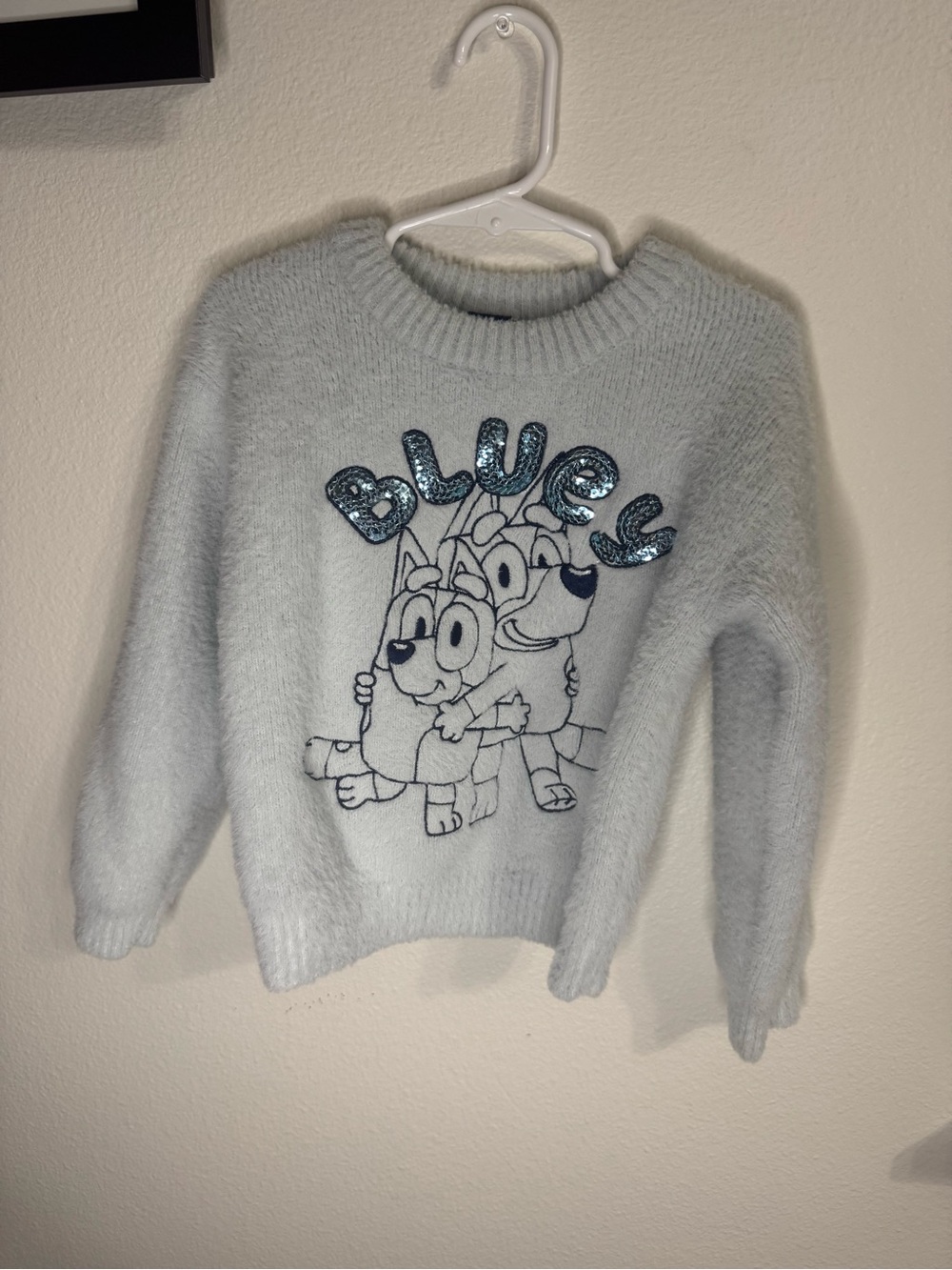 Girls 3T Light Blue 'Bluey' Crewneck Sweater